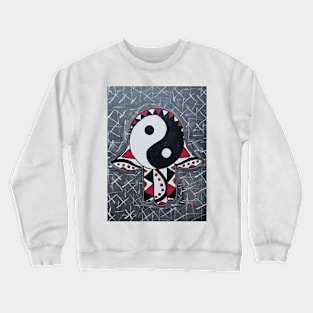 Yin Yang Hamsa by Harriette Knight Crewneck Sweatshirt